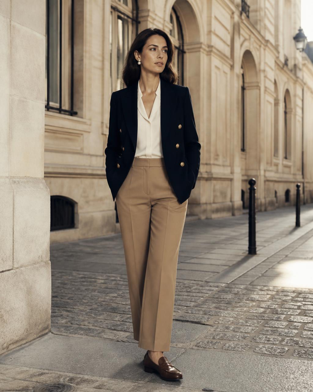 Editorial portrait representing the The New Classic style archetype