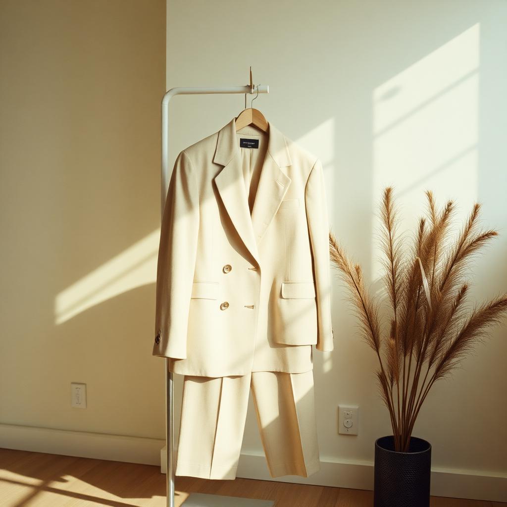 Oversized beige tailoring
