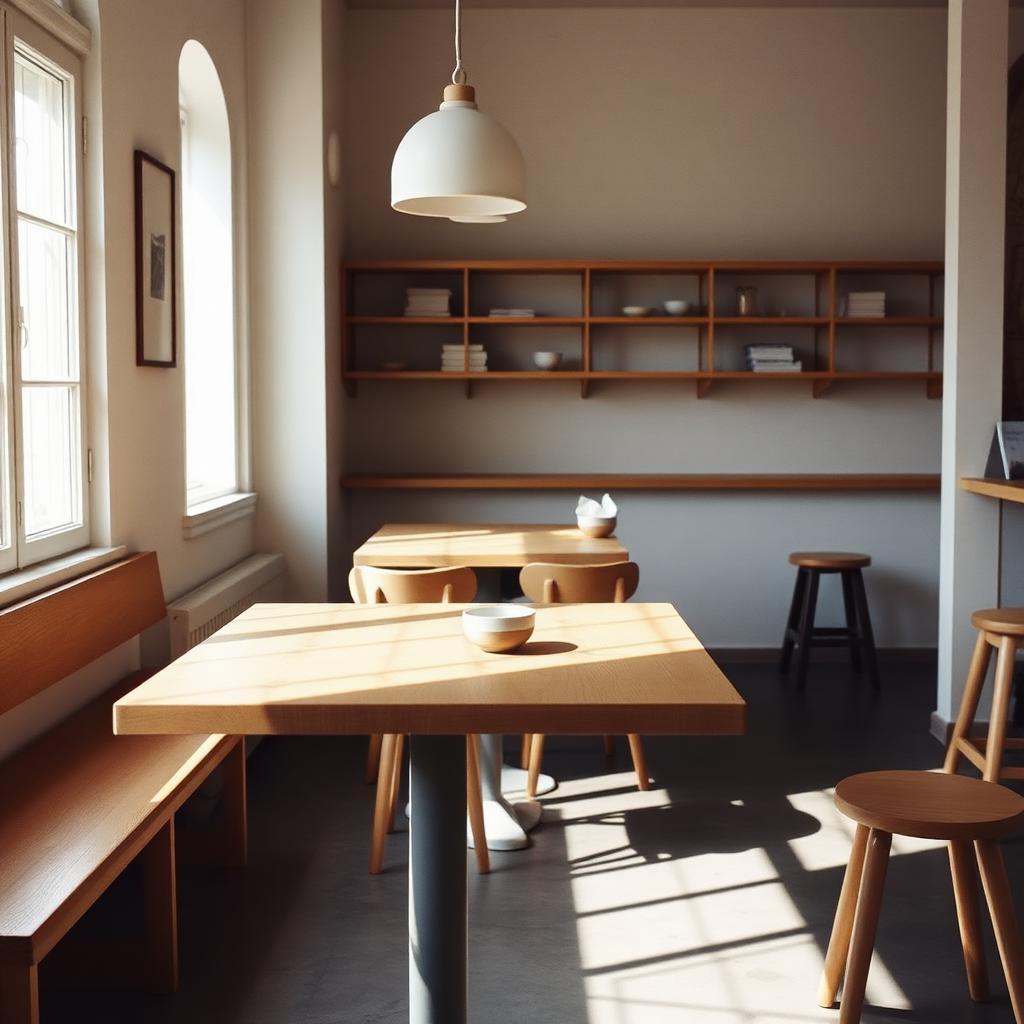 Minimalist Scandinavian café