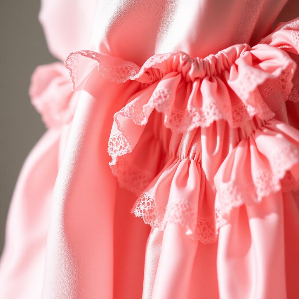 Delicate pink silk & lace